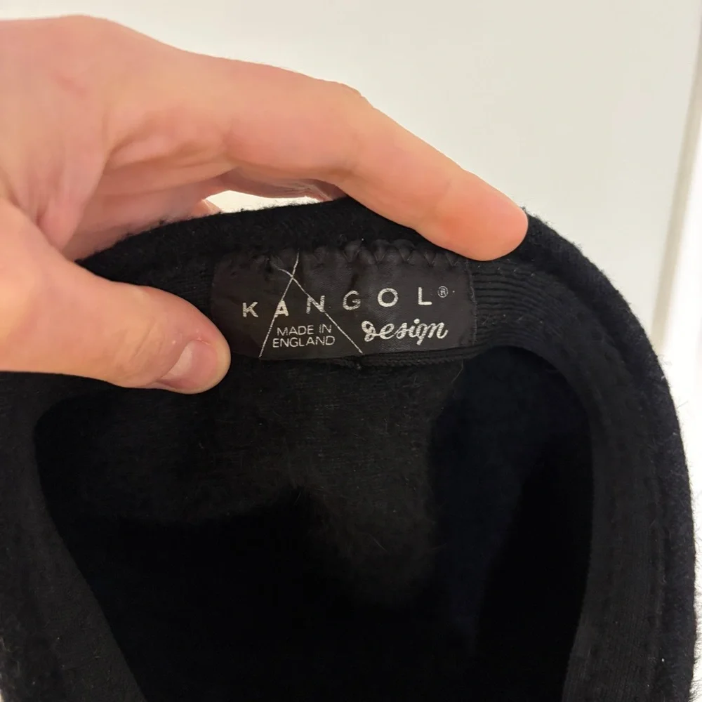 Vintage Kangol Black Angora Beret Hat - Picture 4 of 4